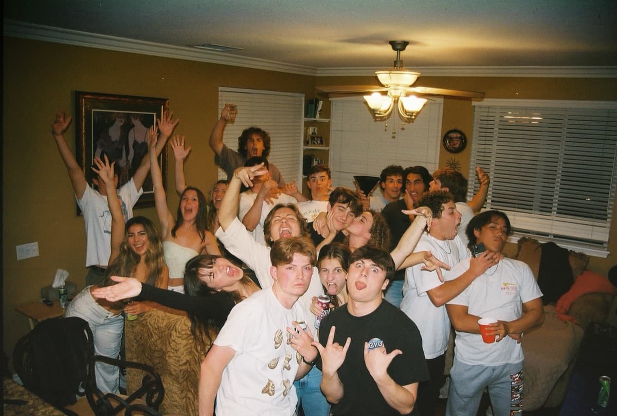 Group celebrating together